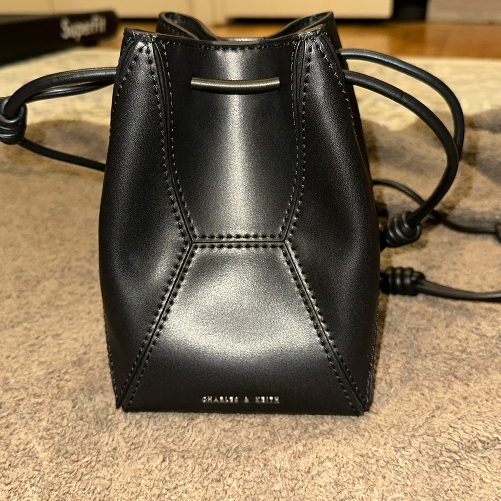 Charles & Keith Vegan Leather Nasrin Bucket Bag